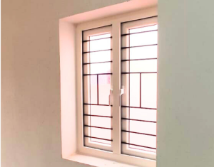 casement window with grill